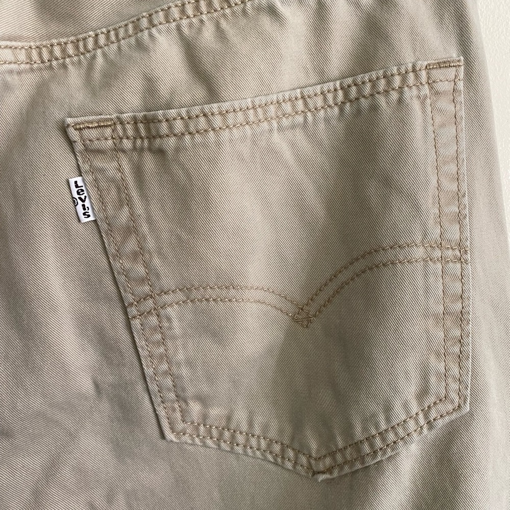 LEVI’S 514 Men’s Lightweight Straight Leg Jeans - Size 36x34 - Tan/Khaki - Picture 5 of 9